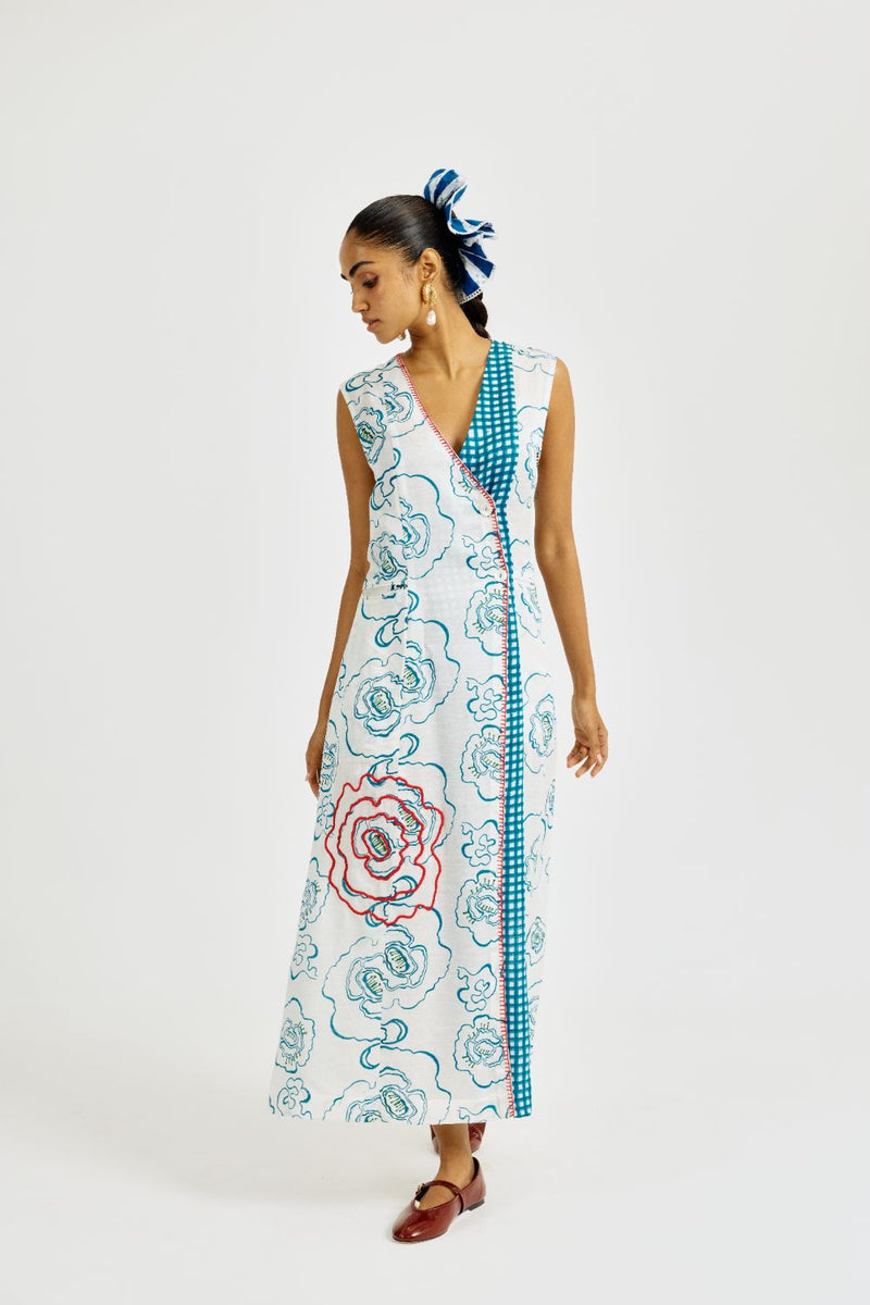 Amari Wrap Dress satin by JodiLife for women in Singapore