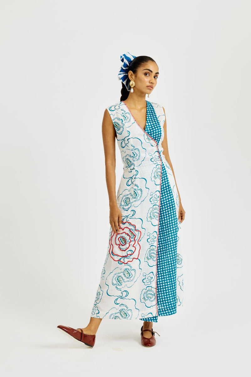 Amari Wrap Dress satin by JodiLife for women in Singapore