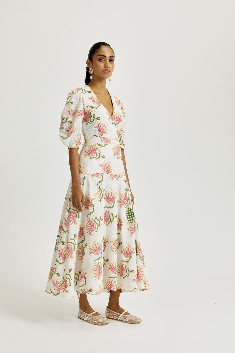 Moor Handwoven Wrap Dress cotton by JodiLife for women in Singapore