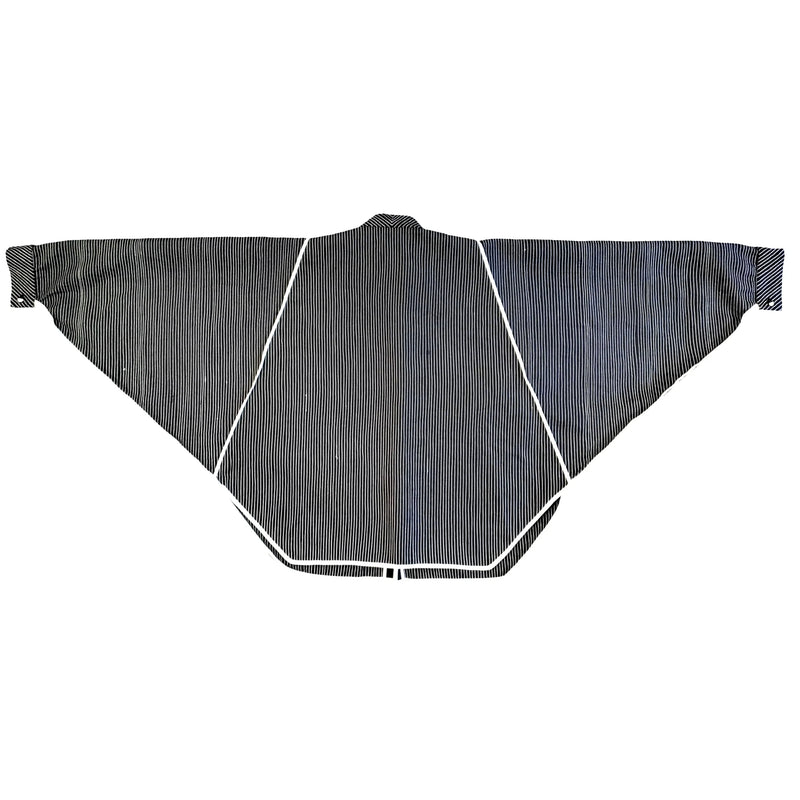 Unisex Tri Bat Jacket cotton by Ka-Sha in black color for women in Singapore
