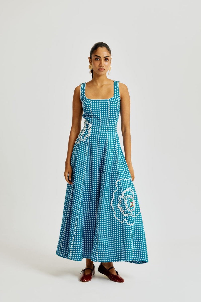 Soro Check Dress satin by JodiLife for women in Singapore