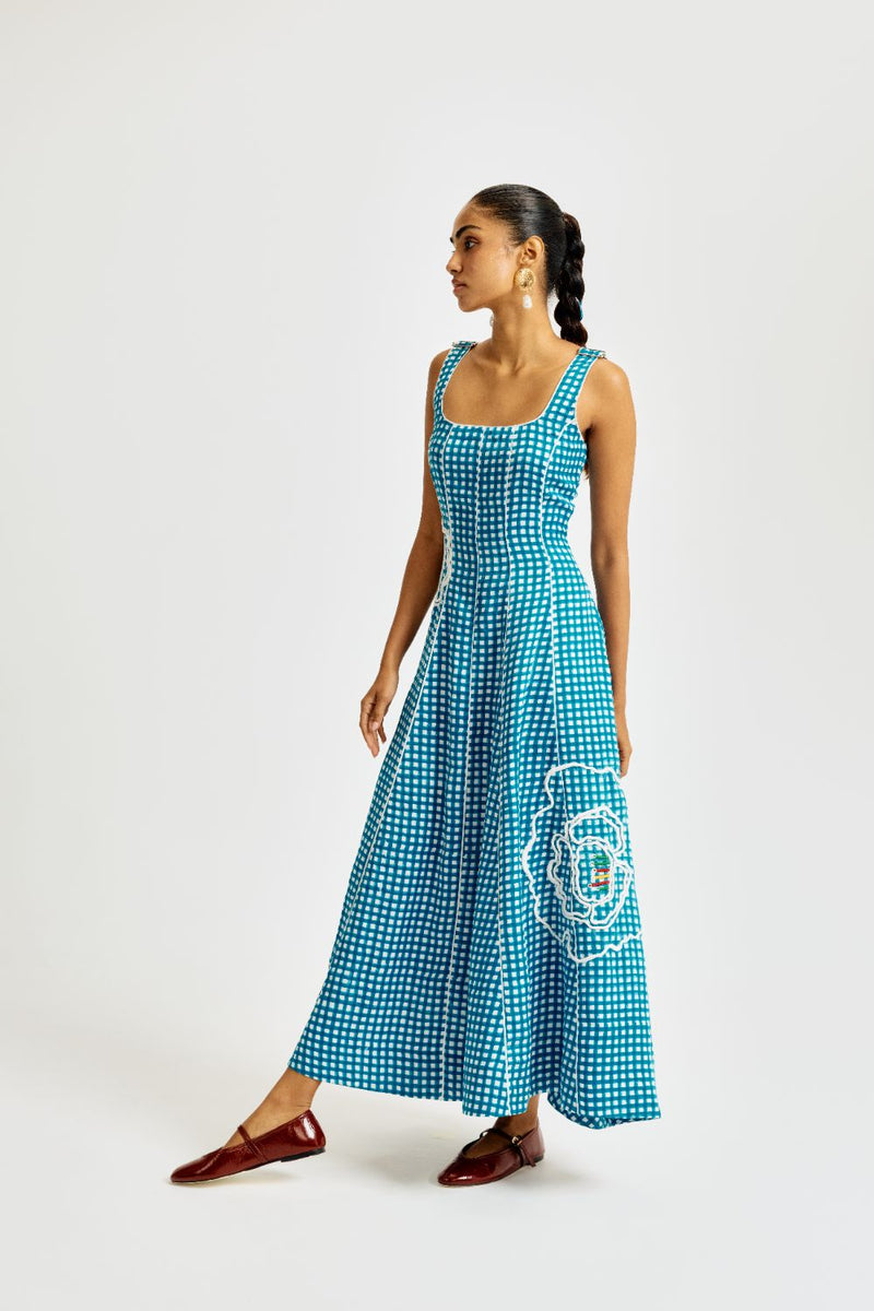 Soro Check Dress satin by JodiLife for women in Singapore