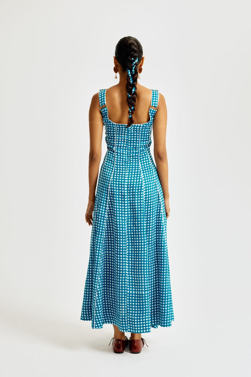 Soro Check Dress satin by JodiLife for women in Singapore