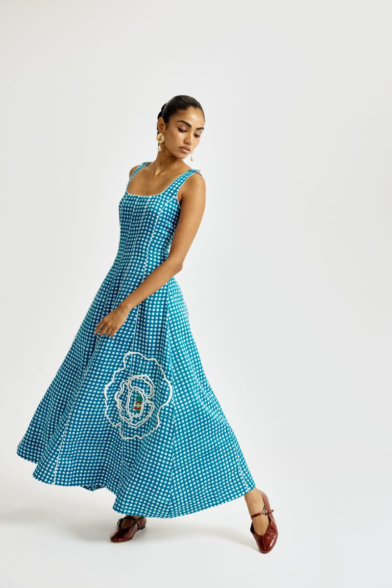 Soro Check Dress satin by JodiLife for women in Singapore