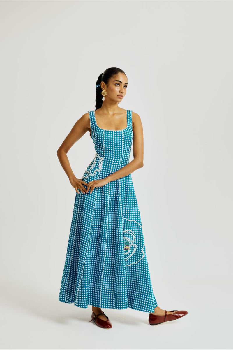 Soro Check Dress satin by JodiLife for women in Singapore