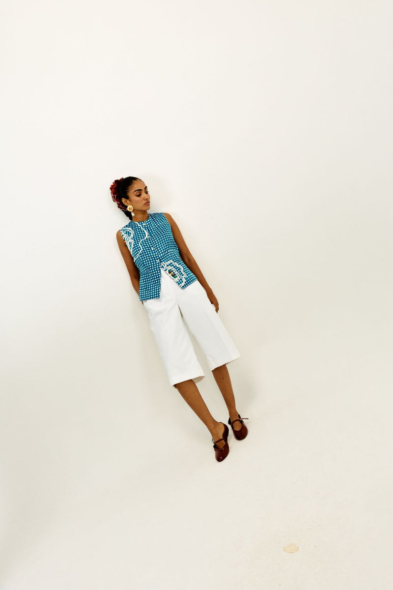 Soro Check Waistcoat satin by JodiLife for women in Singapore