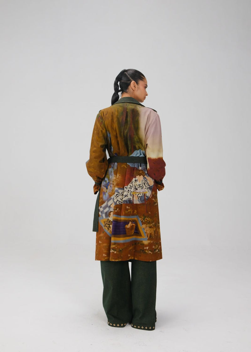 DENIM TRENCH SET-Lakeside twill by CORD for women in Singapore