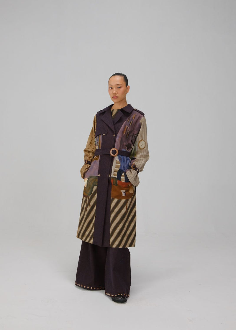 DENIM TRENCH SET-Living Room twill by CORD for women in Singapore