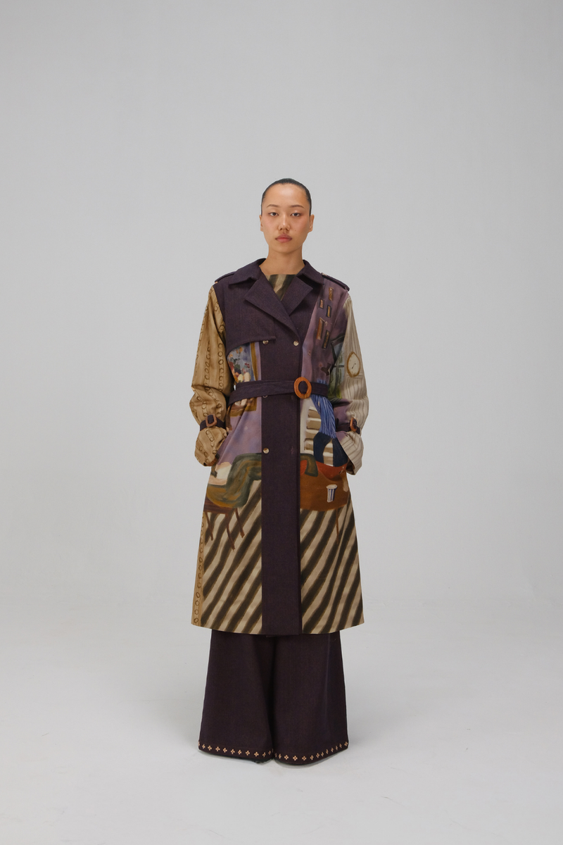 DENIM TRENCH-Living Room twill by CORD for women in Singapore