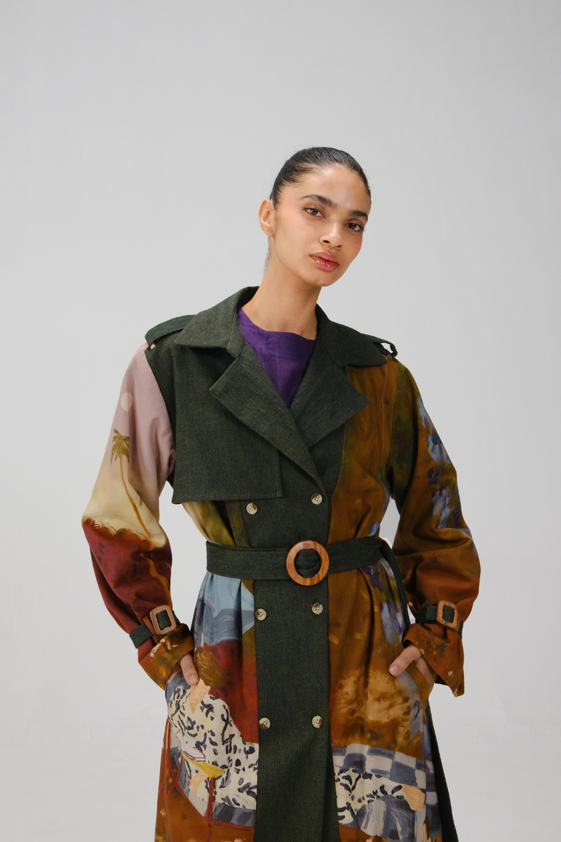 DENIM TRENCH-Lakeside twill by CORD for women in Singapore