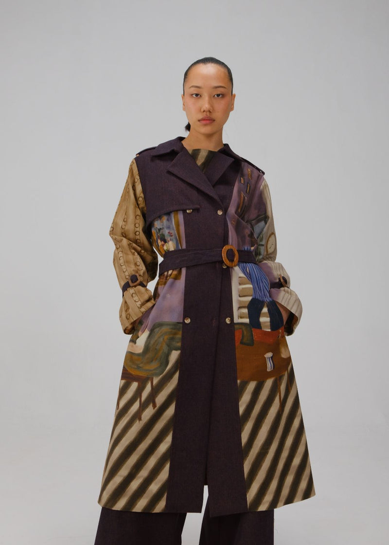 DENIM TRENCH-Living Room twill by CORD for women in Singapore