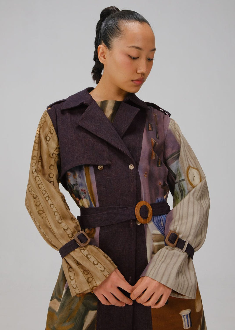DENIM TRENCH-Living Room twill by CORD for women in Singapore