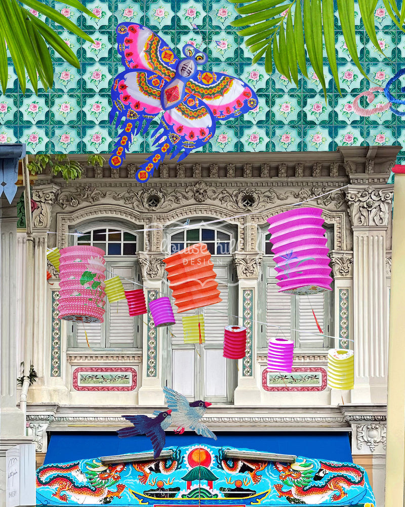 Singapore Shophouses In Heritage Brights