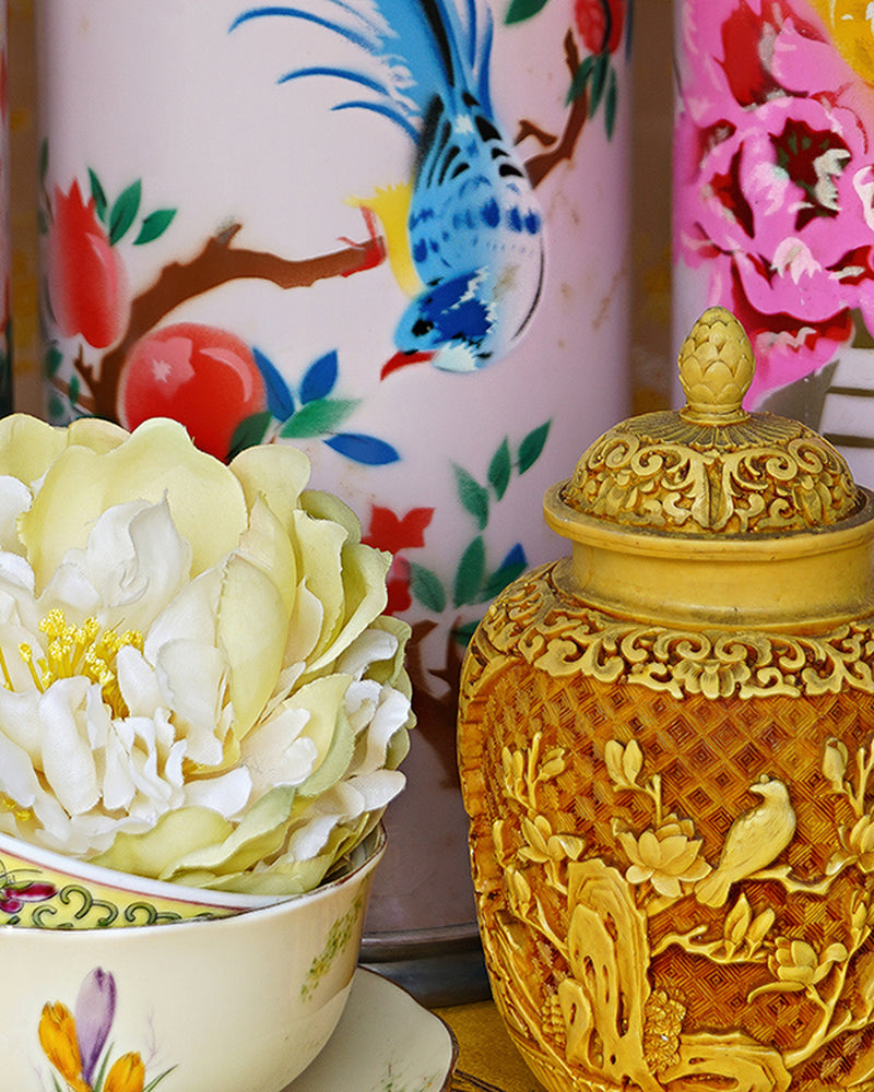 Still Life in Pink Peony & Sunshine Yellow