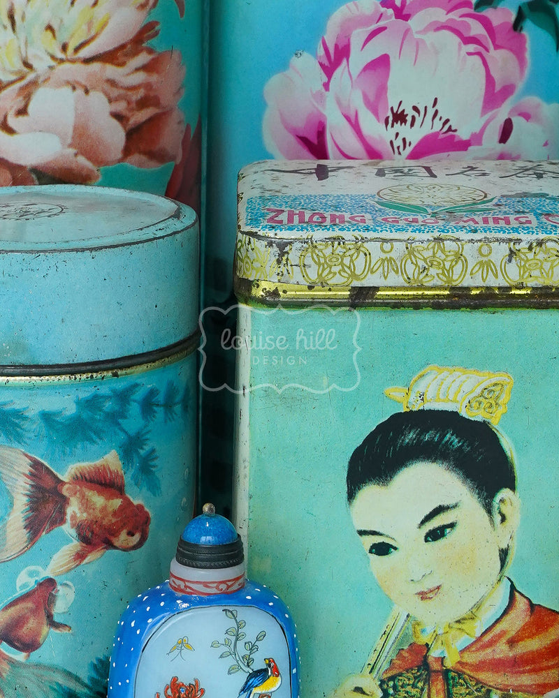 Still Life in Turquoise & A Pop of Pink