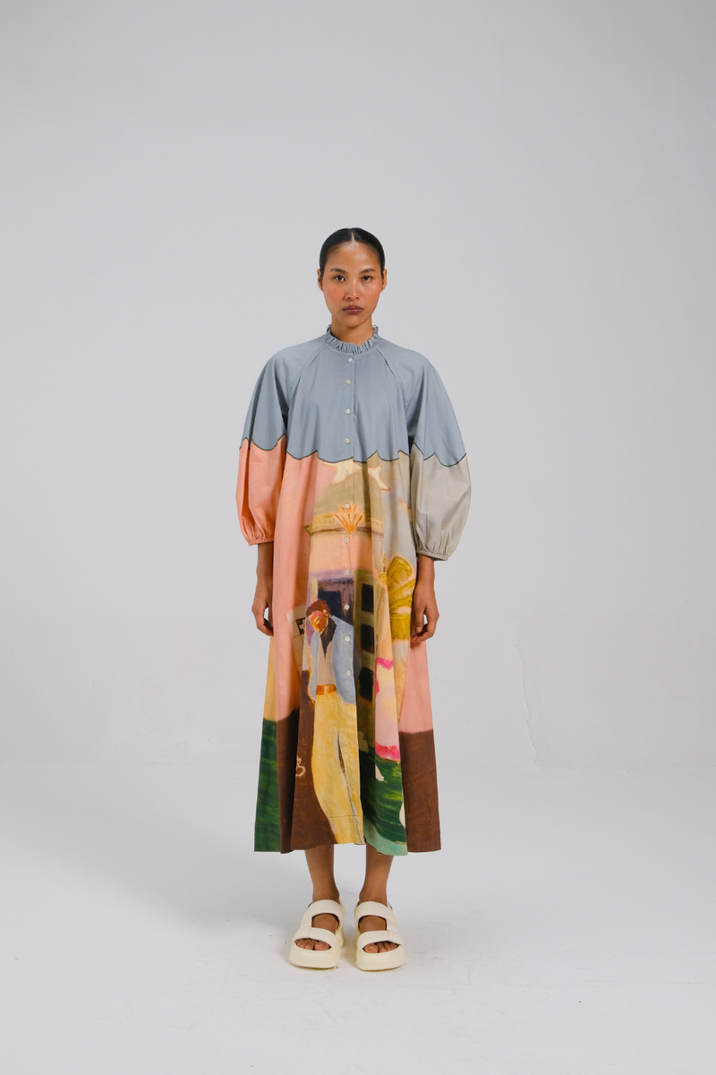 DEUCE DRESS - MORNING COFFEE cotton by CORD for women in Singapore