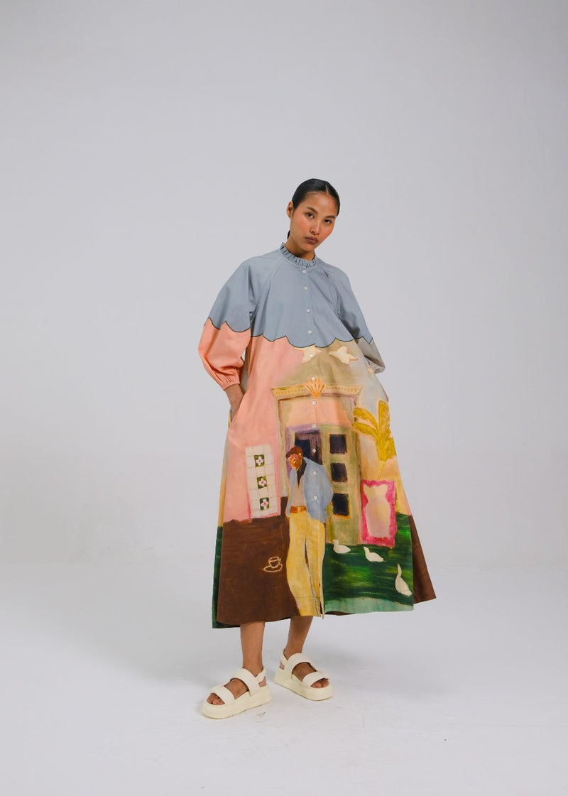 DEUCE DRESS - MORNING COFFEE cotton by CORD for women in Singapore