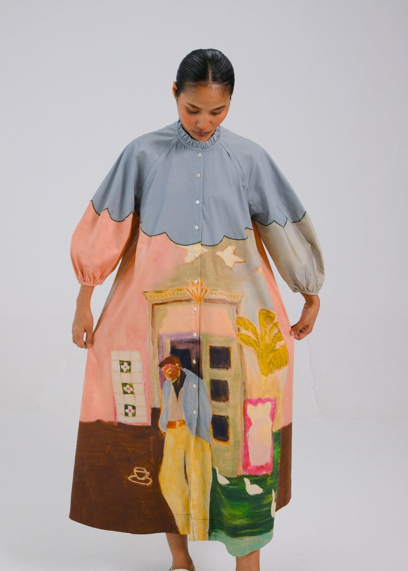 DEUCE DRESS - MORNING COFFEE cotton by CORD for women in Singapore