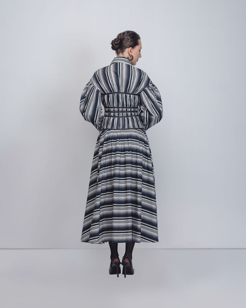 Dia Dress - Black + White Stripes cotton Buy Dia Dress - Black + White Stripes from C&W | Dresses for Women by Leh Studios in black color for women in Singapore