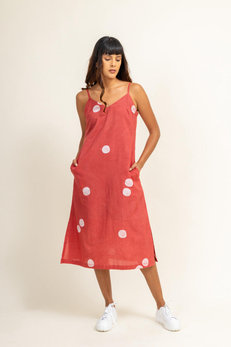 CORAL SLIP DRESS by Doodlage for women in Singapore