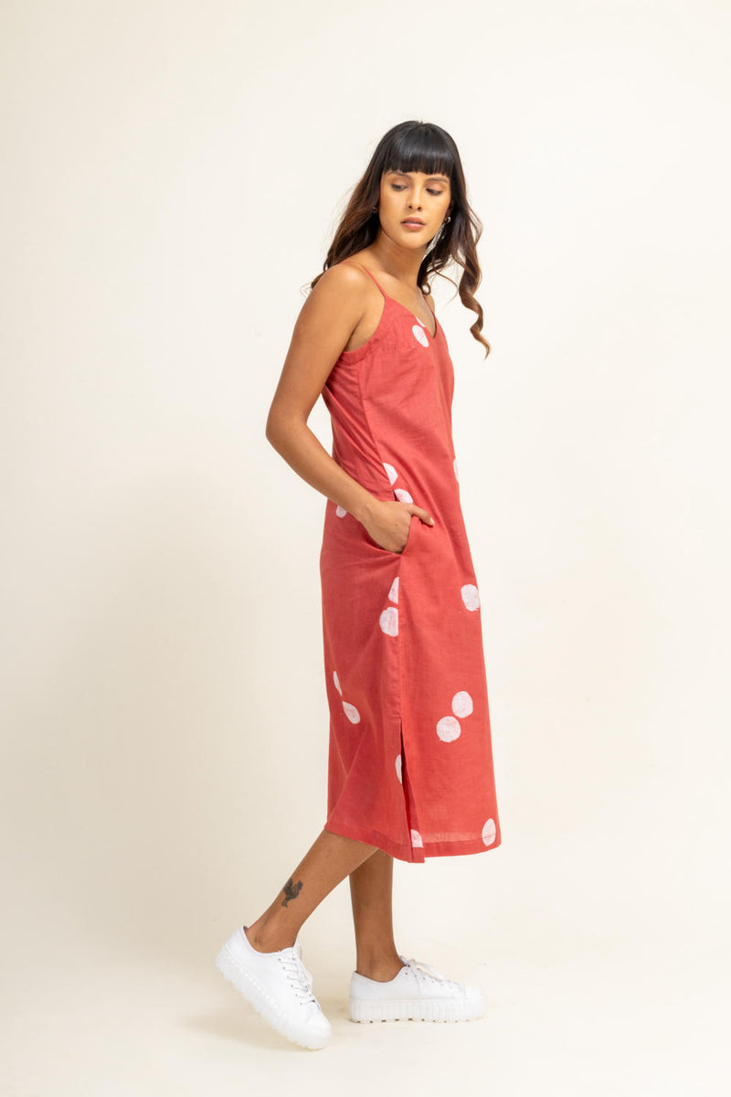 CORAL SLIP DRESS by Doodlage for women in Singapore