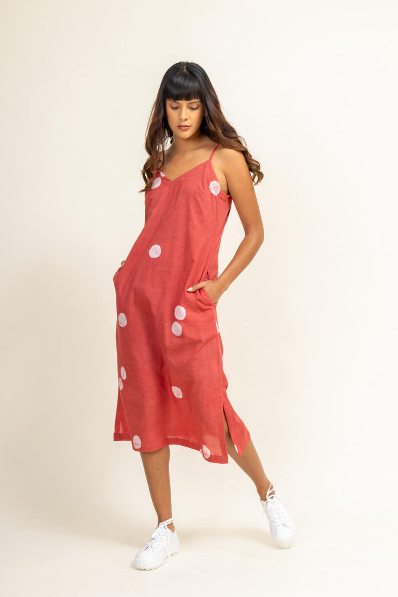 CORAL SLIP DRESS by Doodlage for women in Singapore