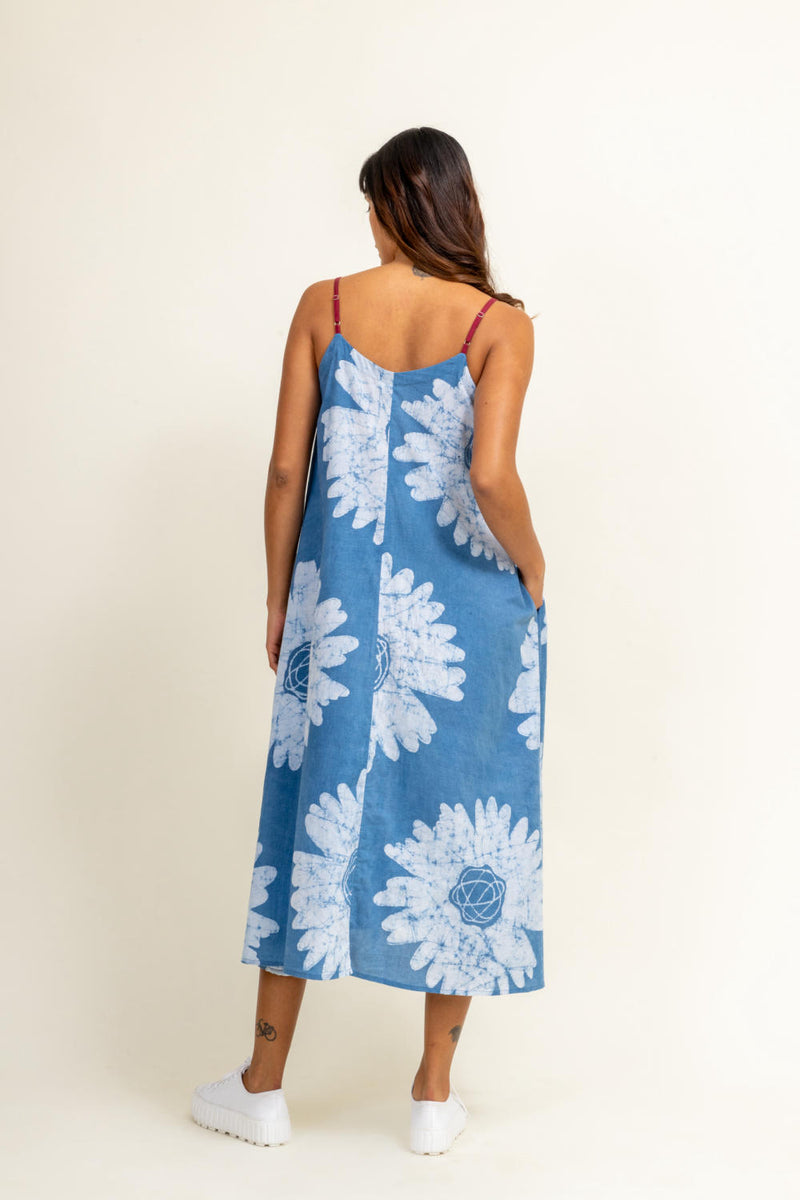 YUI SLIP DRESS by Doodlage in blue color for women in Singapore