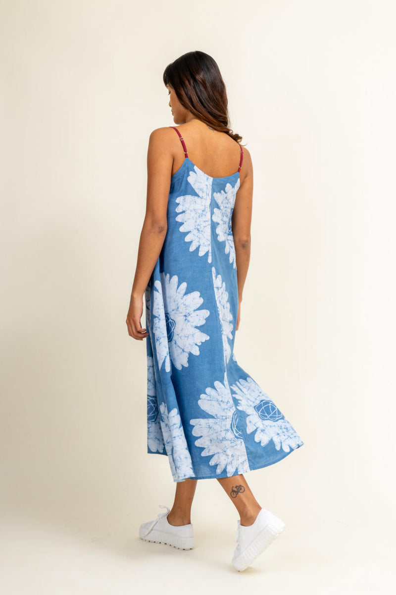 YUI SLIP DRESS by Doodlage in blue color for women in Singapore