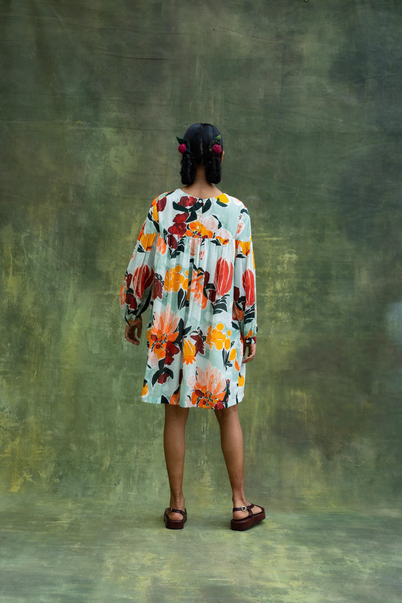 Tyana Printed Dress mul by Doodlage in multi color for women in Singapore