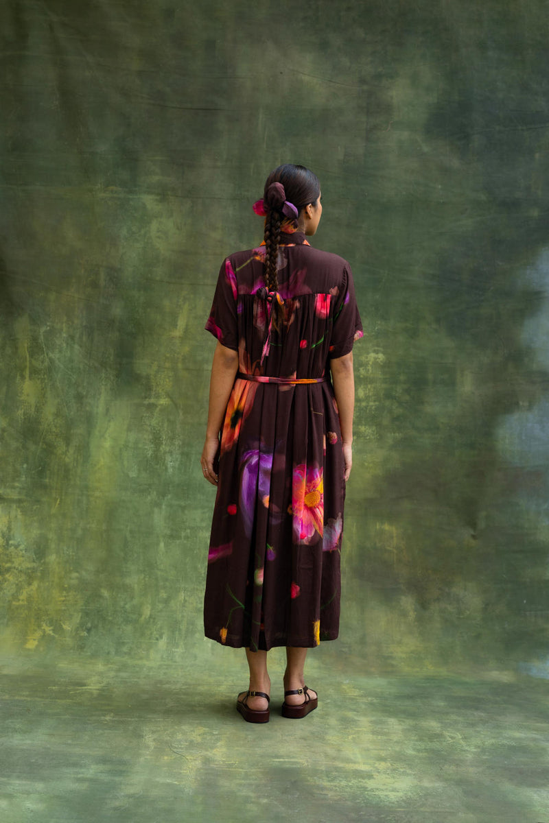 Zora Brown Dress by Doodlage for women in Singapore