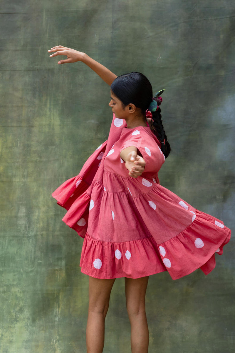 Arlene Coral Dress by Doodlage for women in Singapore