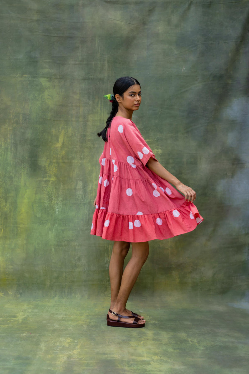Arlene Coral Dress by Doodlage for women in Singapore