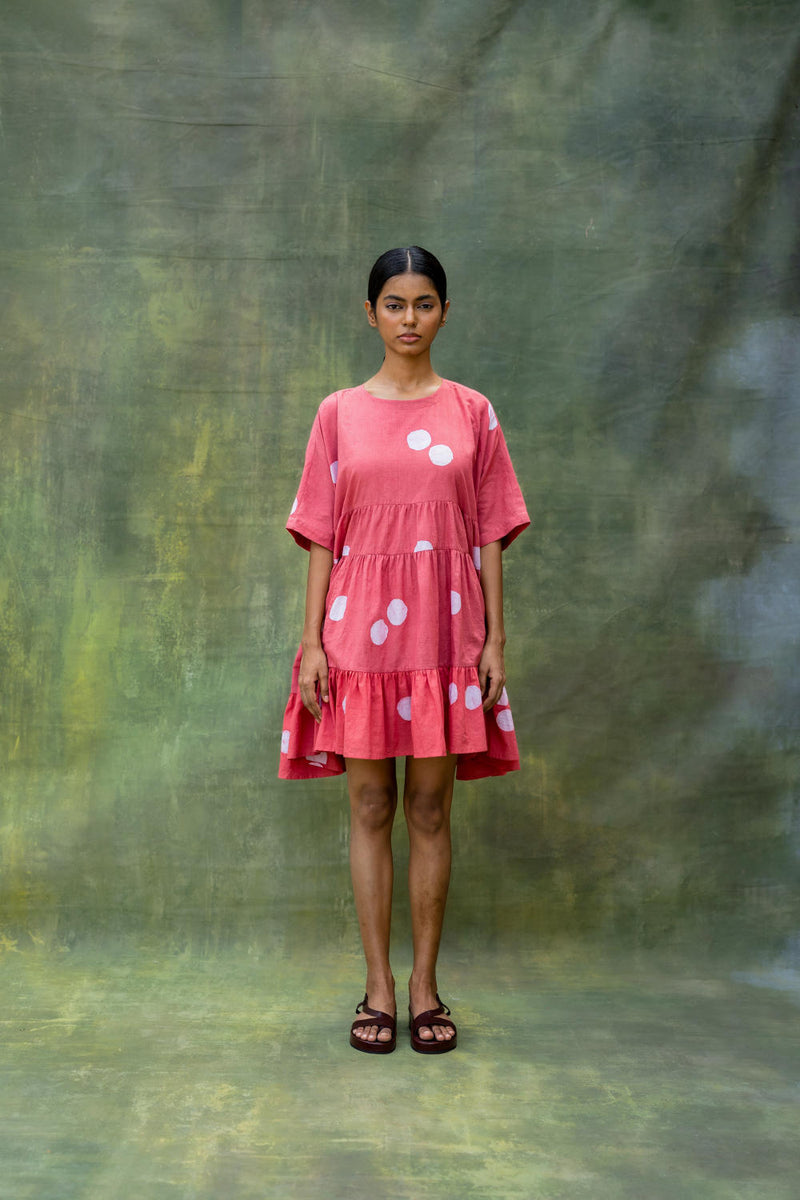 Arlene Coral Dress by Doodlage for women in Singapore