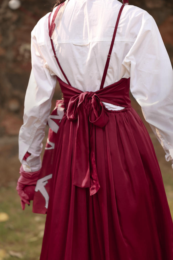 MARY RED DRESS bemberg by Doodlage in red color for women in Singapore