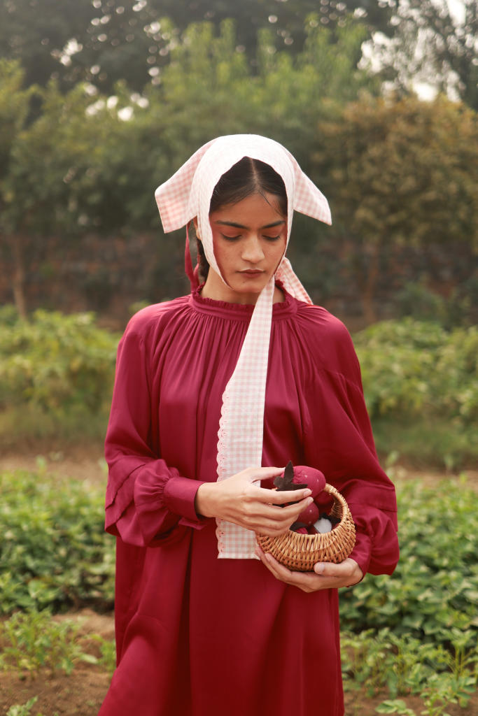 ALICE RED DRESS bemberg by Doodlage in red color for women in Singapore
