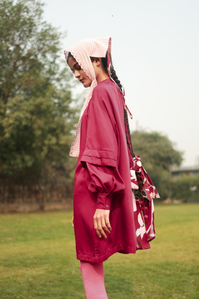 ALICE RED DRESS bemberg by Doodlage in red color for women in Singapore