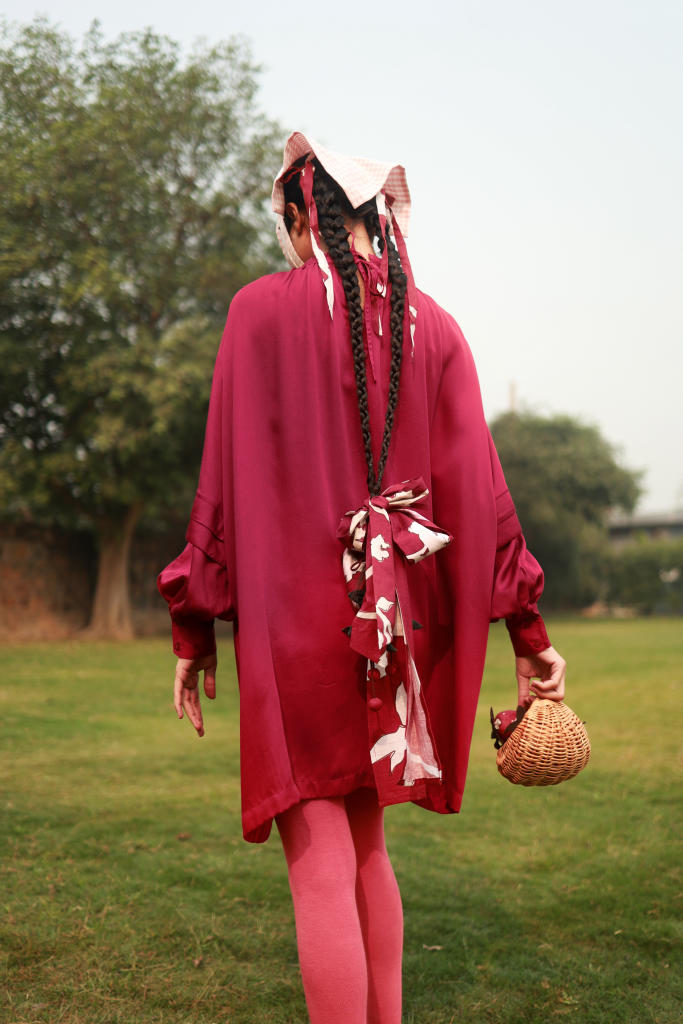 ALICE RED DRESS bemberg by Doodlage in red color for women in Singapore