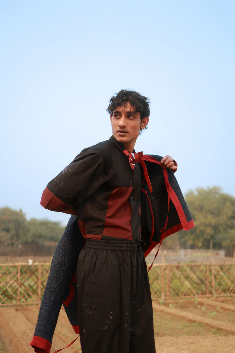 AVERY QUILTED JACKET cotton by Doodlage in blue color for women in Singapore