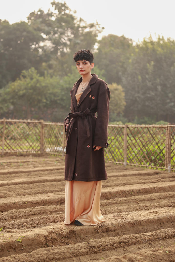 WILLOW BROWN OVERCOAT by Doodlage in brown color for in Singapore