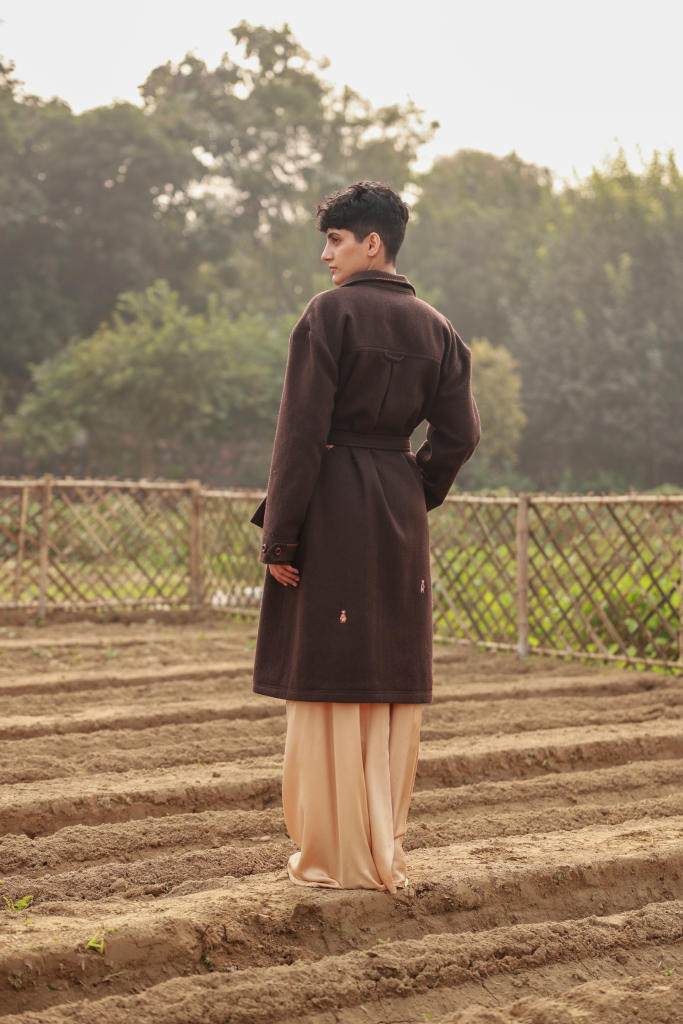 WILLOW BROWN OVERCOAT by Doodlage in brown color for in Singapore