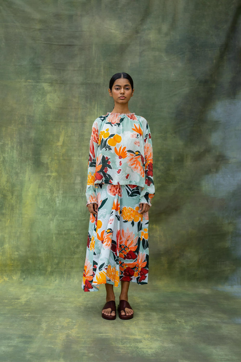 Mia Floral skirt by Doodlage for women in Singapore