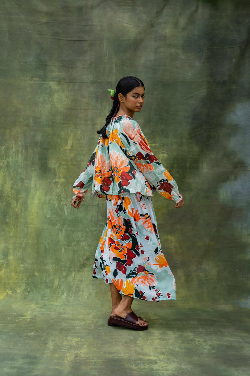 Mia Floral skirt by Doodlage for women in Singapore