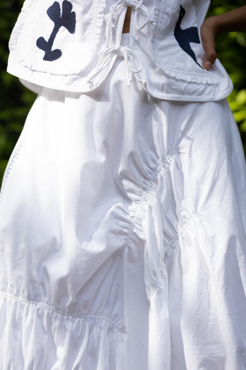 Lizzy White Skirt by Doodlage in white color for women in Singapore
