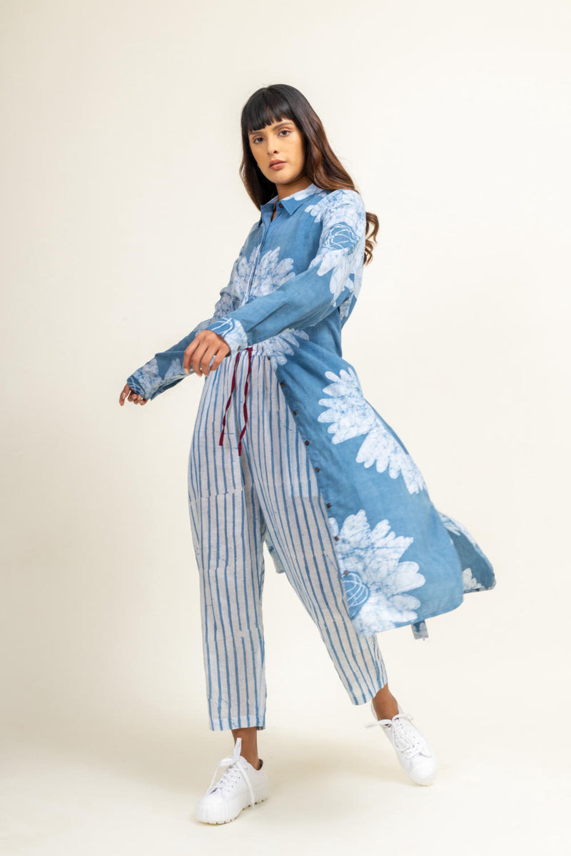 SEHELA FLORAL SET by Doodlage in blue color for women in Singapore