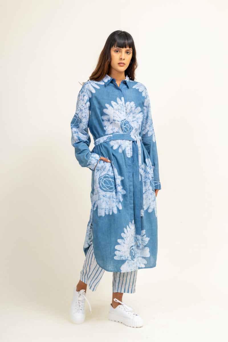 SEHELA FLORAL SET by Doodlage in blue color for women in Singapore
