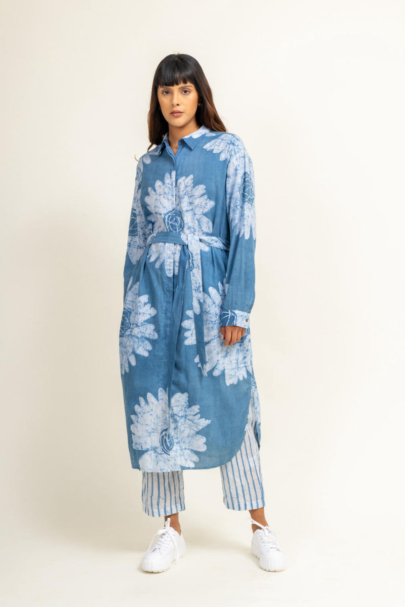 SEHELA FLORAL SET by Doodlage in blue color for women in Singapore