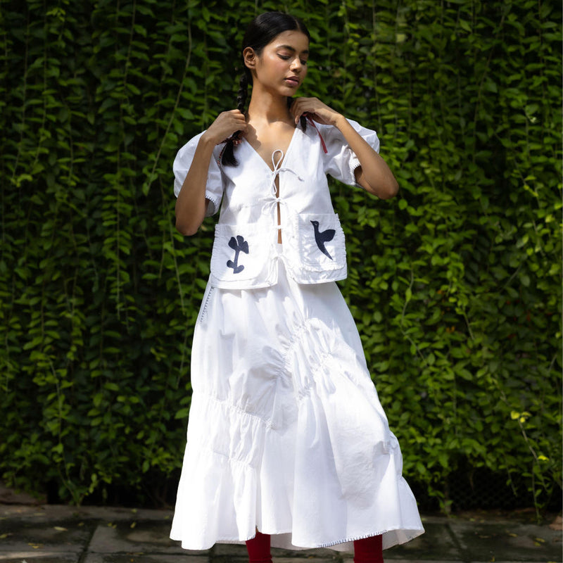 Fern White Set by Doodlage in white color for women in Singapore