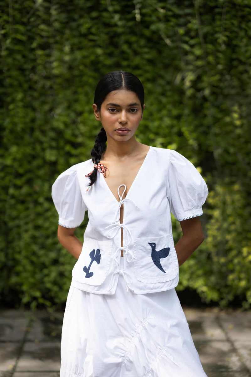 Fern White Set by Doodlage in white color for women in Singapore