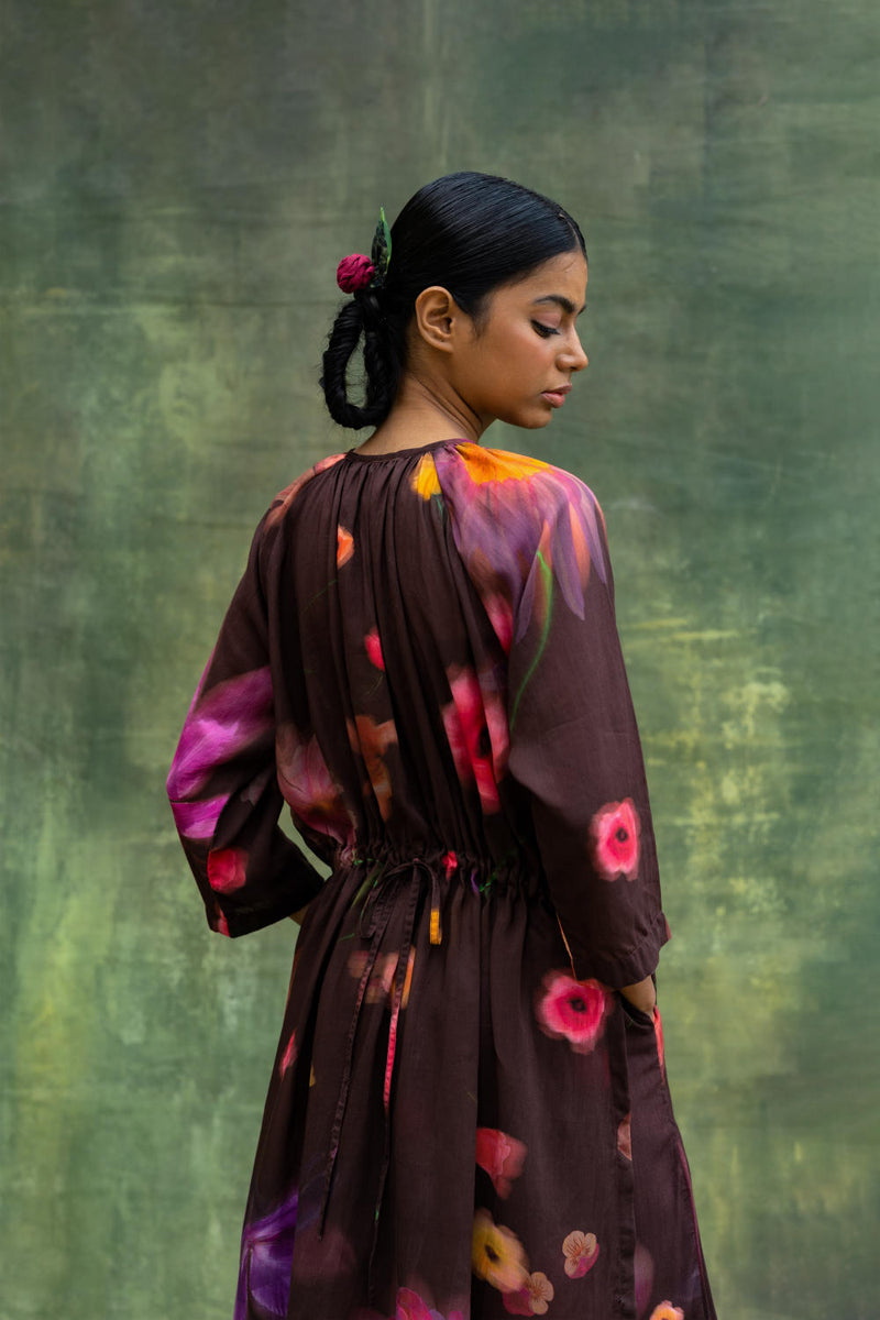 Hayde Printed Tunic by Doodlage in brown color for women in Singapore