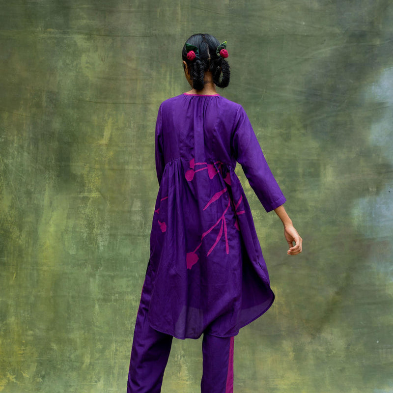 Naomi Embroidered Tunic by Doodlage in purple color for women in Singapore